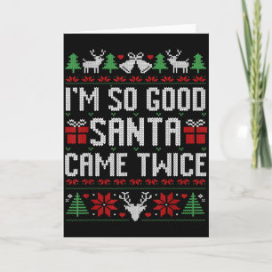 Carte Père Noël, je suis si sage, le Père Noël est venu 