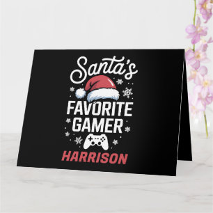 Carte Père Noël Joueur favori Jeux de Noël personnalisés
