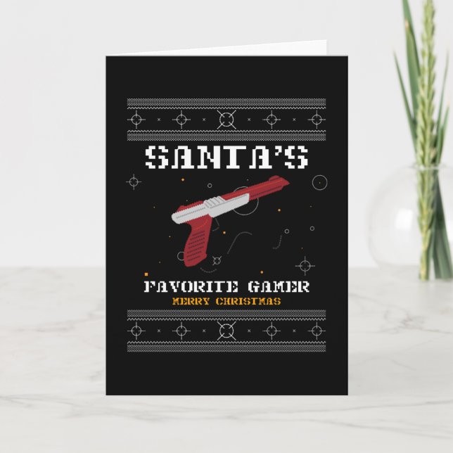 Carte Père Noël Joyeux Noël Joyeux Joueur Favori (Devant)