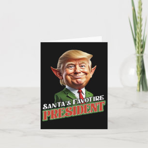 Carte Père Noël le président favori Donald Trump Elf Chr