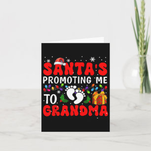 Carte Père Noël M'A Promu À Grand-Mère Famille Xmas Atte
