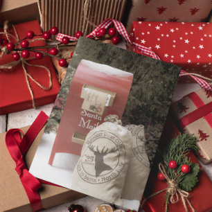 Carte Père Noël Mail Reindeer Post Office Festif Noël