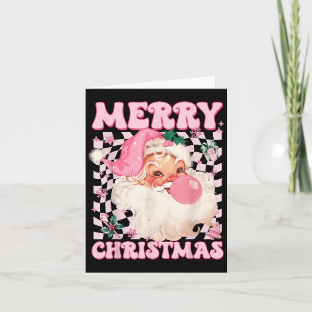 Carte Père Noël Nk Sungles Soufflant Du Bubble Gum Noël (Devant)