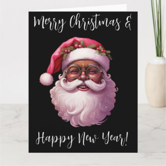 Carte Père Noël noir, grosse énergie nick, méchant, Père