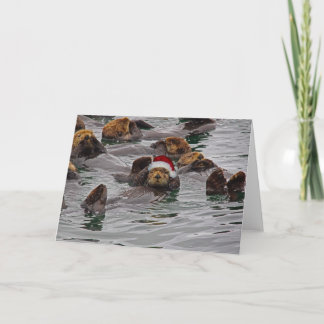 Carte Père Noël Otter blanche