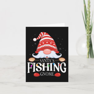 Carte Père Noël Pêche Gnome Correspondance Pyjama de Noë