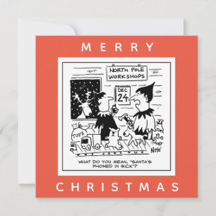 Carte Père Noël Phones en malade à son atelier sur le pô