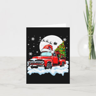 Carte Père Noël Pickup Truck transportant un conducteur
