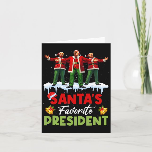 Carte Père Noël Président favori Funny Trump Noël X (Devant)