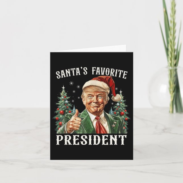 Carte Père Noël Président favori Funny Trump Noël X (Devant)
