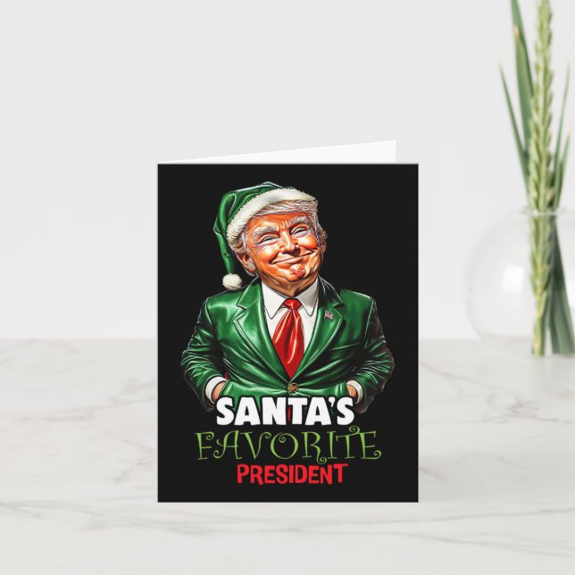 Carte Père Noël Président favori Funny Trump Noël X (Devant)
