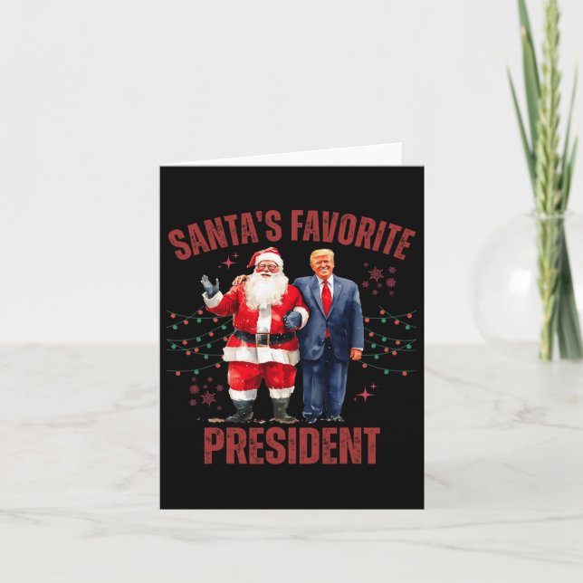 Carte Père Noël Président favori Noël Drôle Trump X (Devant)