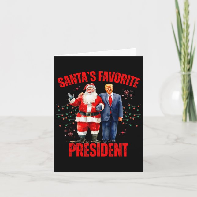 Carte Père Noël Président favori Noël mignon Trump Ho (Devant)