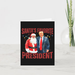 Carte Père Noël Président favori Trump Noël Père Noël H