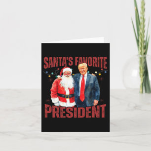 Carte Père Noël Président favori Trump Noël Père Noël H