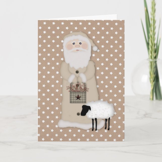 Carte Père Noël primitive (Devant)