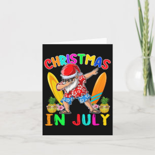 Carte Père Noël qui fait du dabbing Noël en juillet Garç