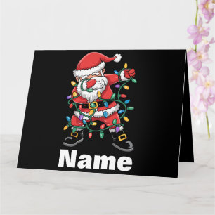 Carte Père Noël qui fait le dab Cadeau de Noël personnal