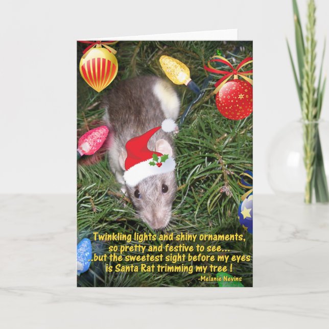 Carte père Noël Rat (Devant)