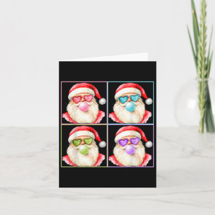 Carte Père Noël Rétro Qui Souffle Du Bubble Gum P Art Lu