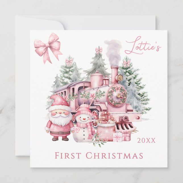 Carte Père Noël Snowman Baby 1er Noël (Devant)