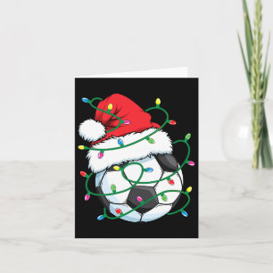 Carte Père Noël Soccer Sports Ball Hommes garçons Noël N