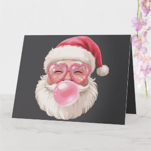 Carte Père Noël soufflant des bulles Noël drôle de Noël