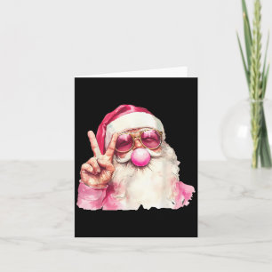 Carte Père Noël soufflant du Bubble Gum Nk Sungles Noël