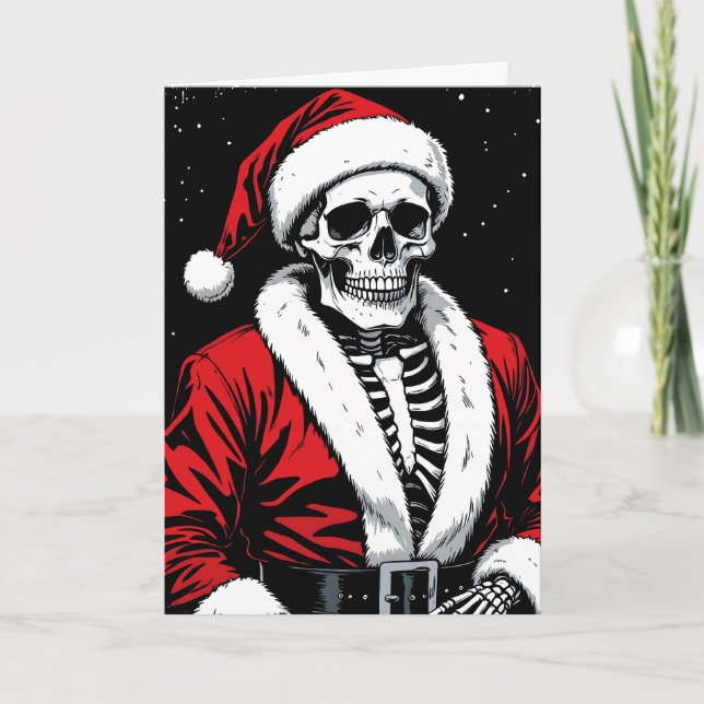 Carte Père Noël squelette (Devant)