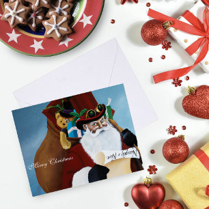 Carte Père Noël Steampunk Fantaisie de Noël Victorien Ar