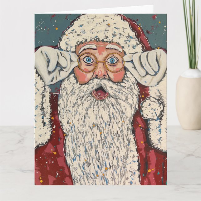 Carte Père Noël Surpris (Devant)
