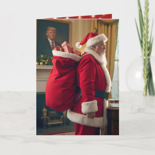 Carte Père Noël Trump dans le Bureau Ovale