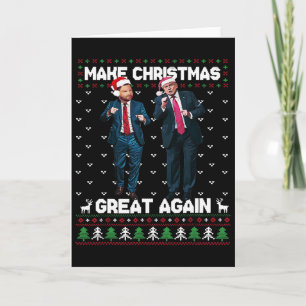 Carte Père Noël Trump dansant et DJ Vance rendent Noël g