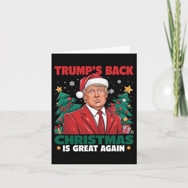 Carte Père Noël Trump Danse Rendre Noël super moche (Devant)