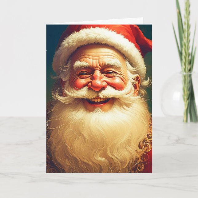 Carte Père Noël victorien vintage (Devant)