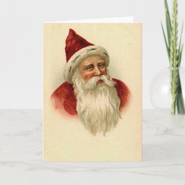 Carte Père Noël vintage (Devant)