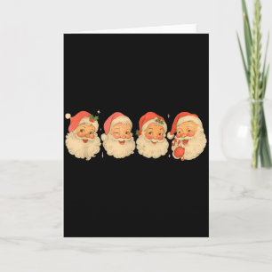 Carte Père Noël Vintage Mignon Joyeux Noël Wo