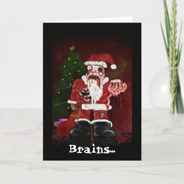 Carte Père Noël Zombie (Devant)