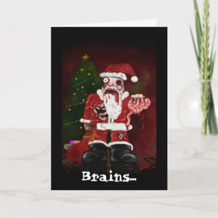Carte Père Noël Zombie