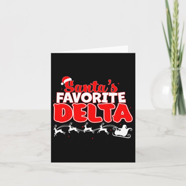 Carte Père Noël's Favori Delta Noël Sorority Xmas Whi (Devant)