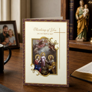 Carte Pères de la Sainte Famille Fête des Pères Catholiq