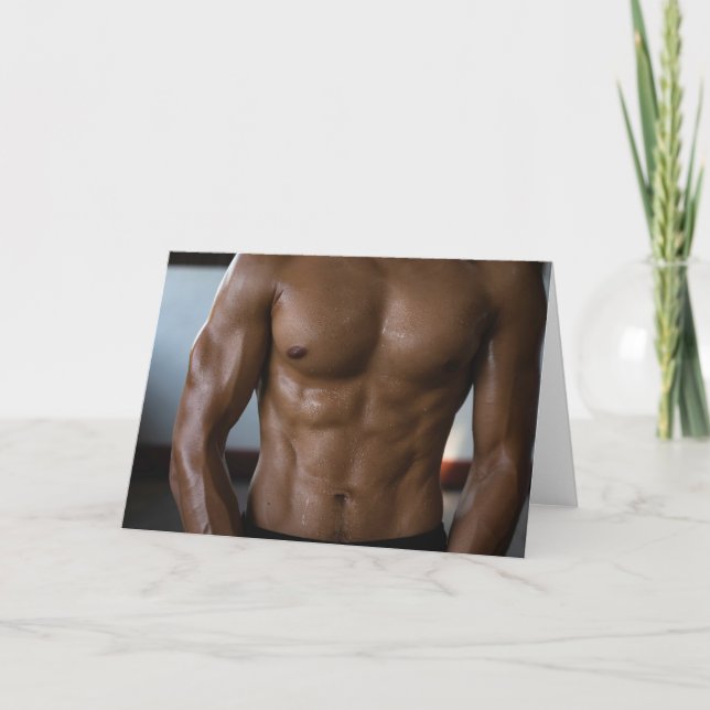 Carte Perfect Perspiration Hot Guy Greetings Card (Devant)