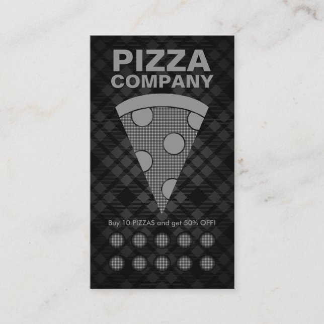 carte perforée à la pizza plaid (Devant)