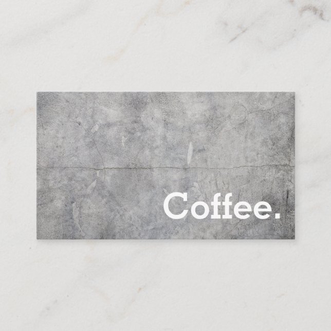 Carte perforée simple concrète de café de fidélité (Devant)