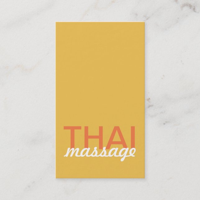 carte perforée thaïlandaise de massage (Devant)