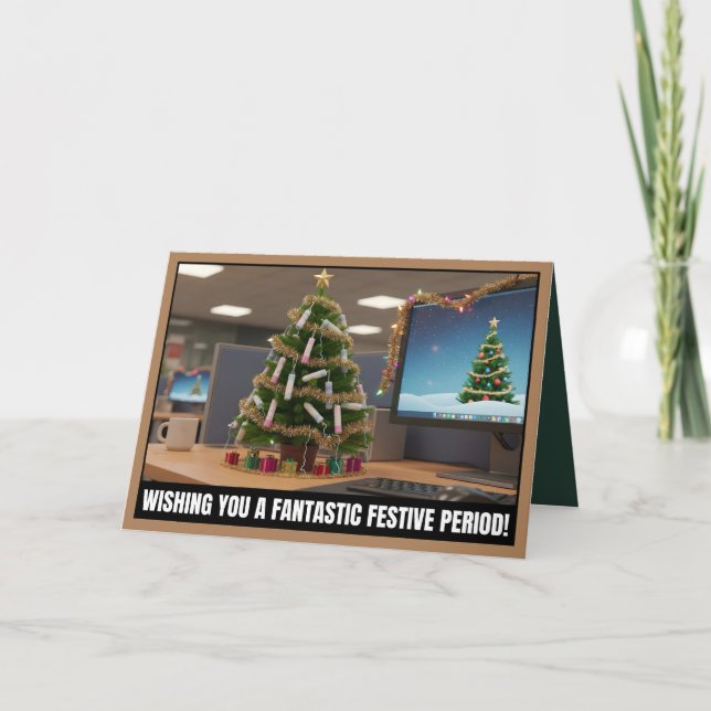 Carte Période de fête amusante Noël (Devant)