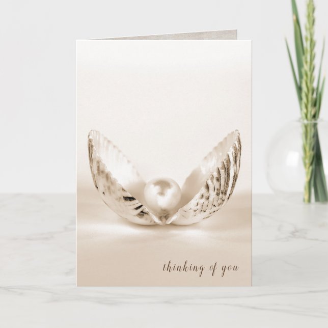 Carte perle simple en coquillage (Devant)