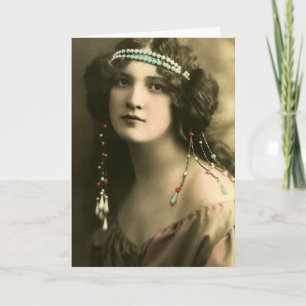 Carte Perles dans ses cheveux