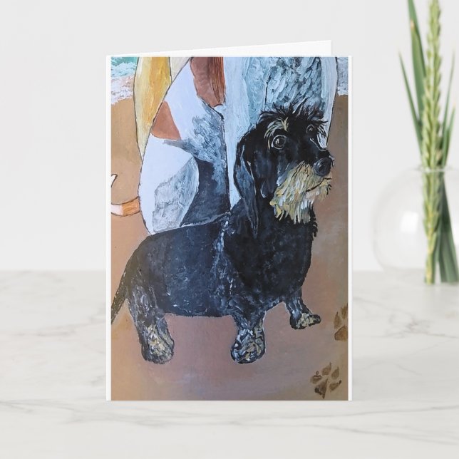 Carte Perros en la Playa Peinture d'Alfred Fox (Devant)