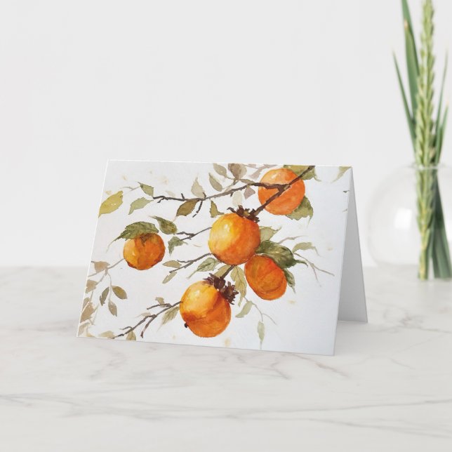 Carte Persimmons dans les aquarelles (Devant)